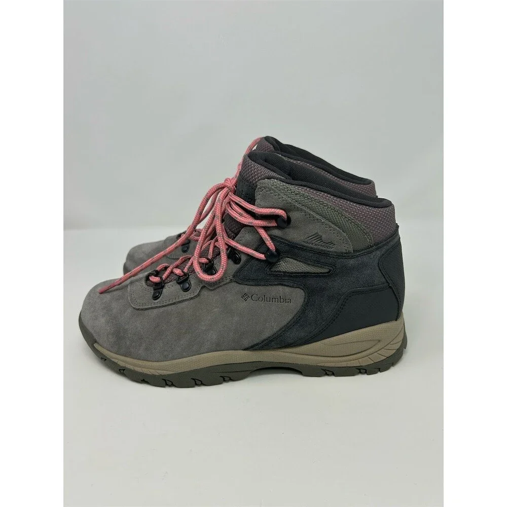 Columbia Newton Ridge Plus Waterproof Amped Hiking Boots Gray Pink Size 11